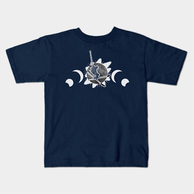 Skier Eclipse Kids T-Shirt by Ski Classic NH